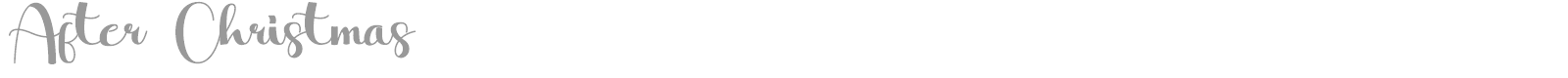 After Christmas font preview